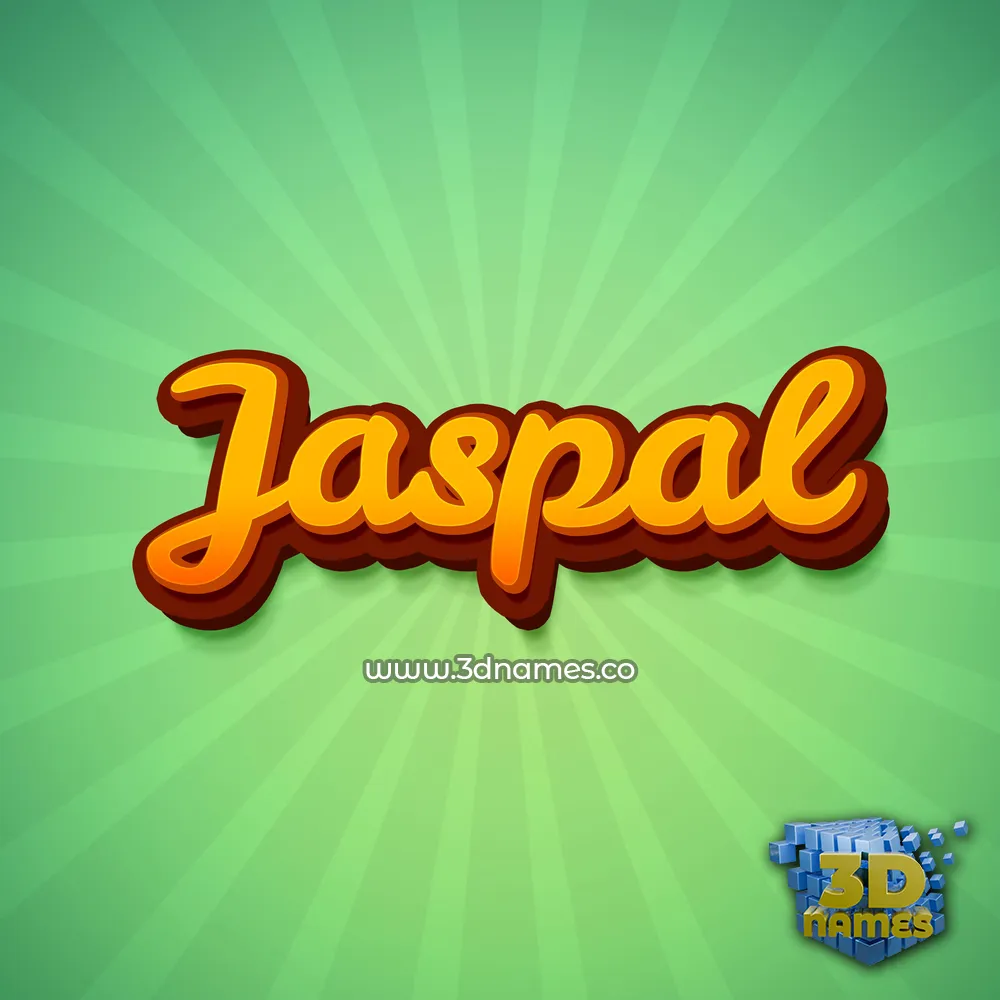 jaspal in Green Rays style - 3D name wallpaper