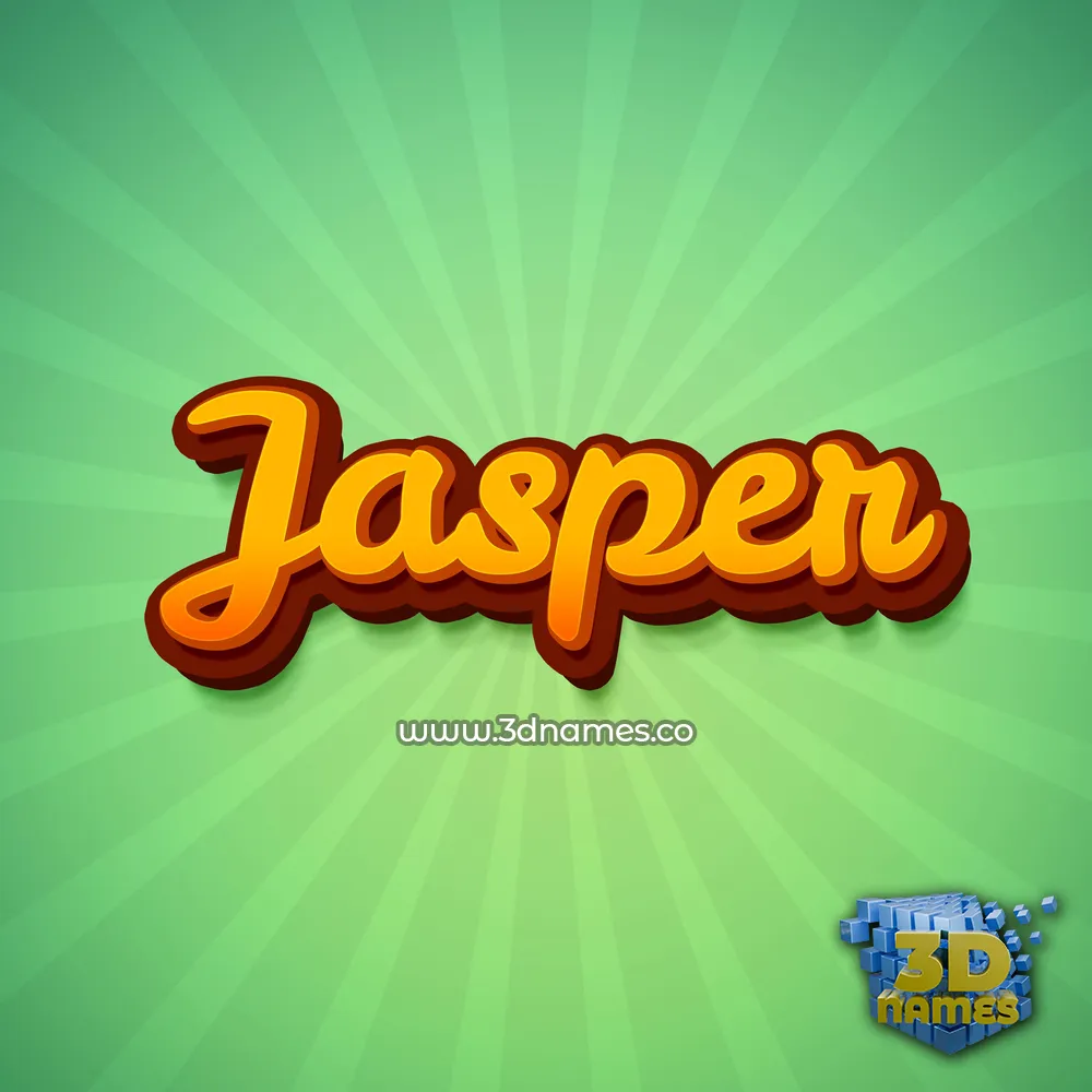 jasper in Green Rays style - 3D name wallpaper