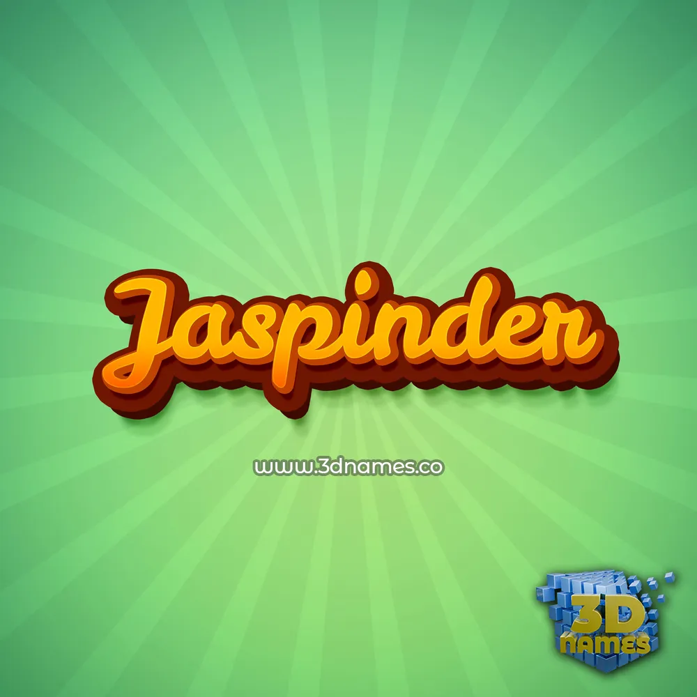 jaspinder in Green Rays style - 3D name wallpaper