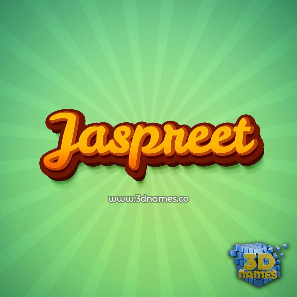 jaspreet in Green Rays style - 3D name wallpaper