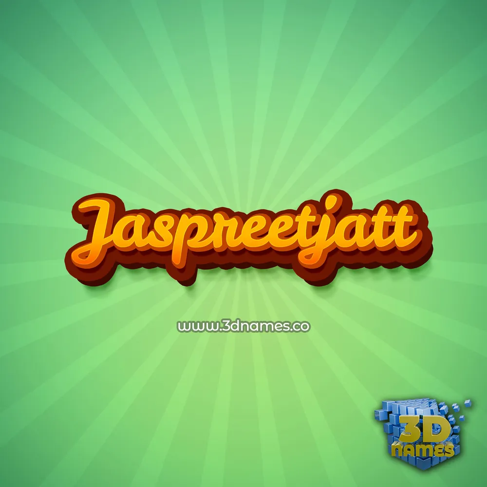 jaspreetjatt in Green Rays style - 3D name wallpaper