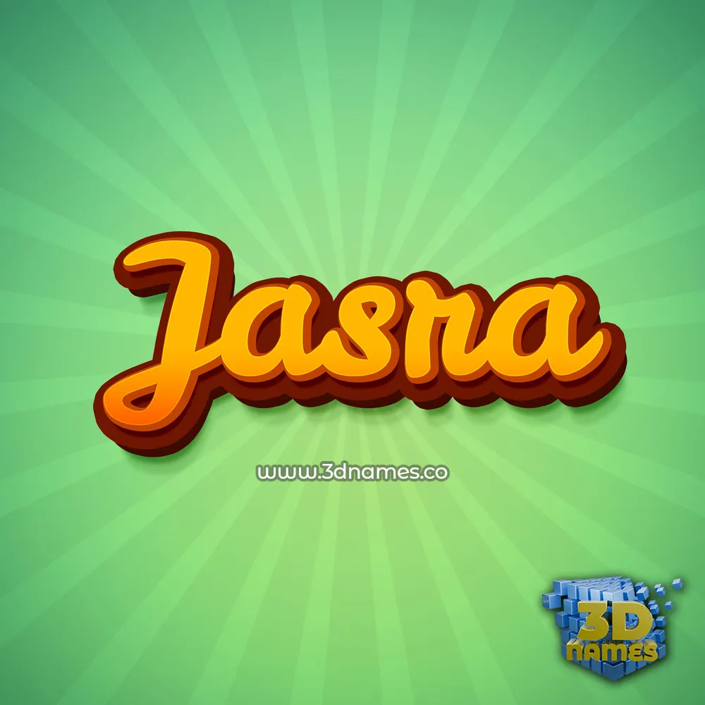 jasra in Green Rays style - 3D name wallpaper