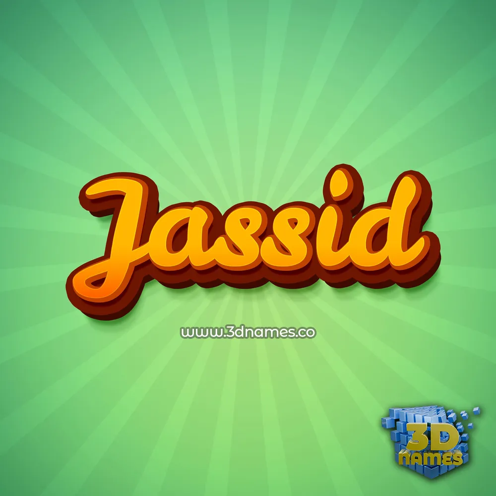 jassid in Green Rays style - 3D name wallpaper