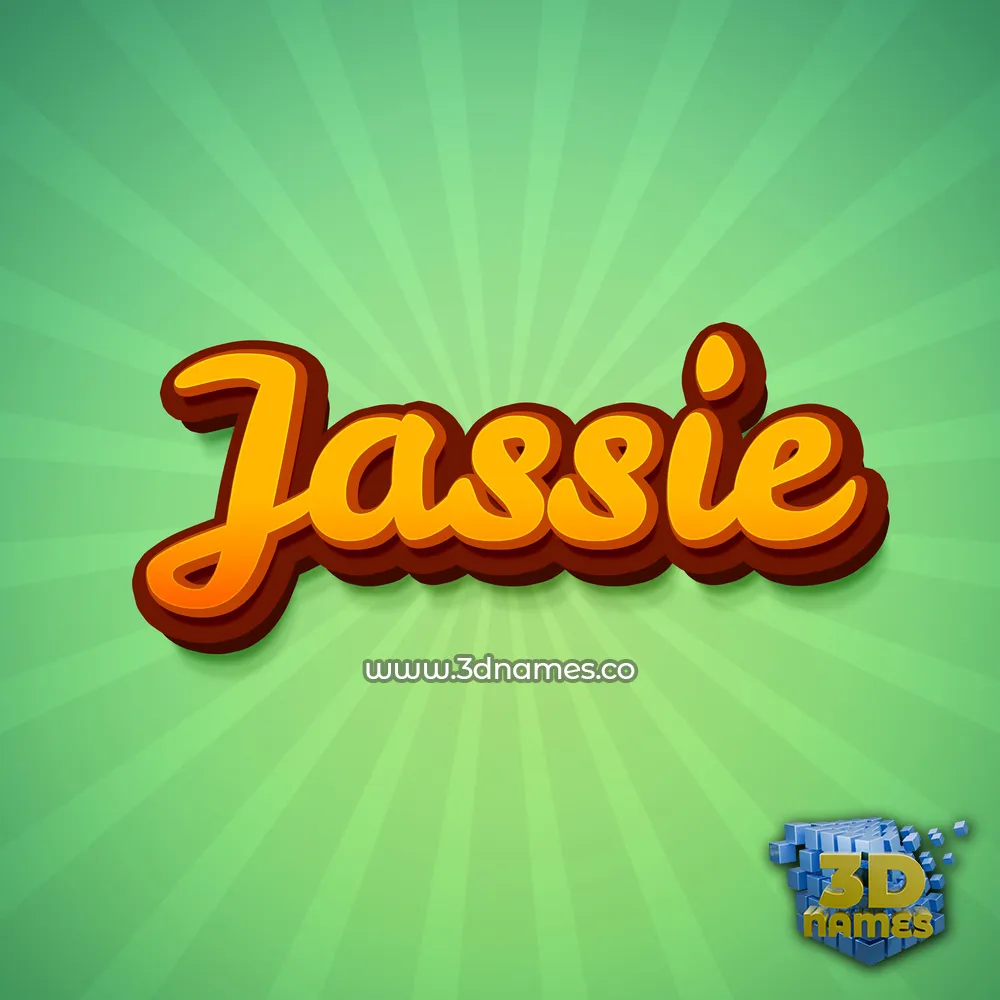 jassie in Green Rays style - 3D name wallpaper