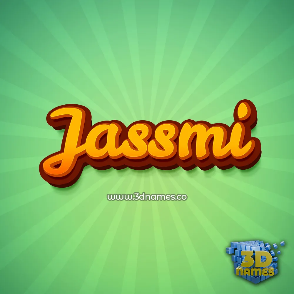 jassmi in Green Rays style - 3D name wallpaper