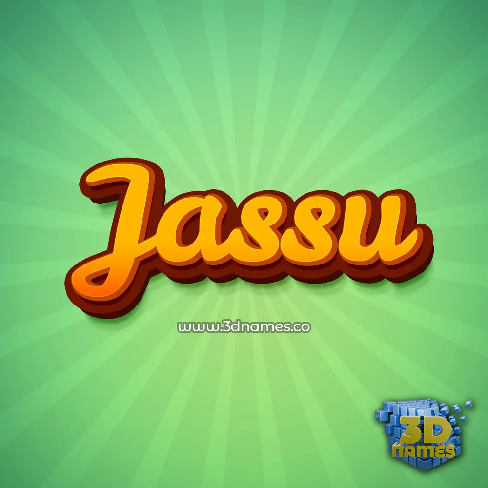 jassu in Green Rays style - 3D name wallpaper