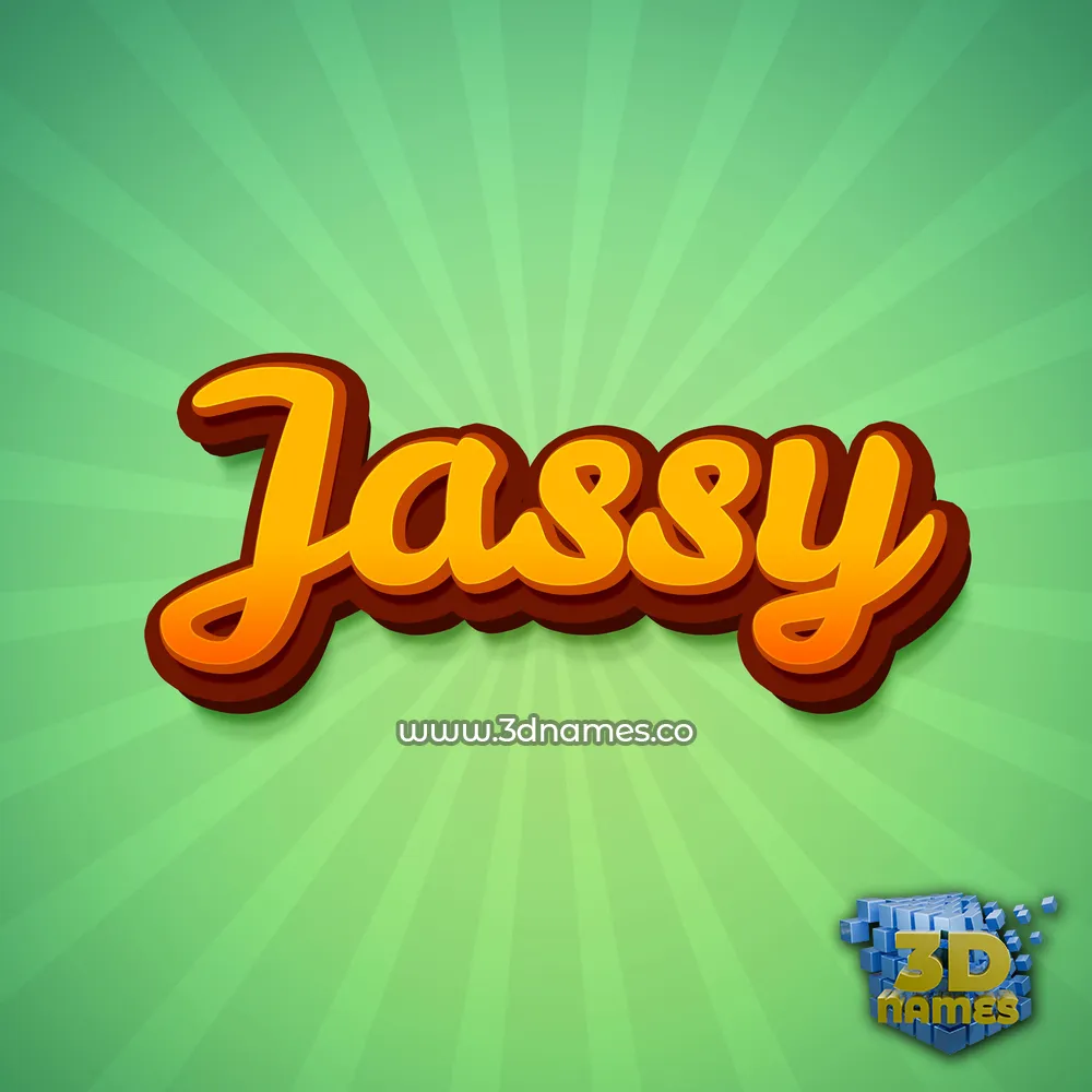 jassy in Green Rays style - 3D name wallpaper