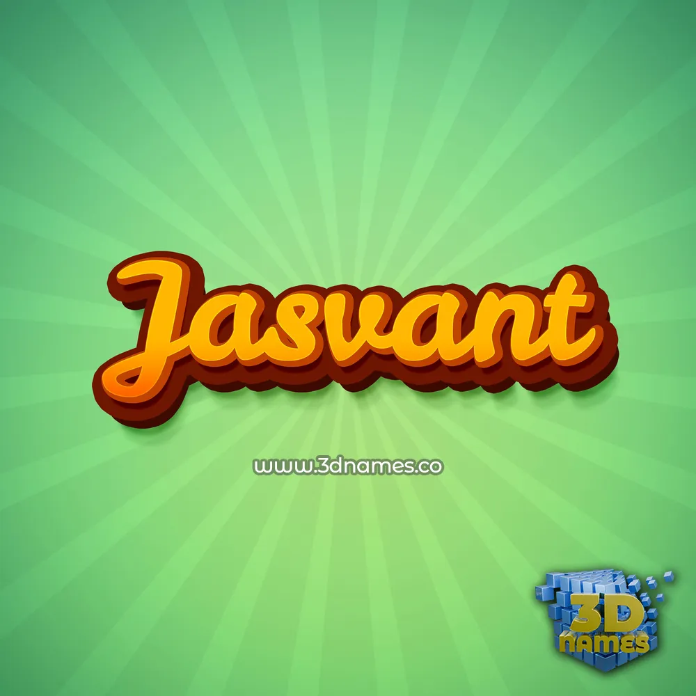 jasvant in Green Rays style - 3D name wallpaper