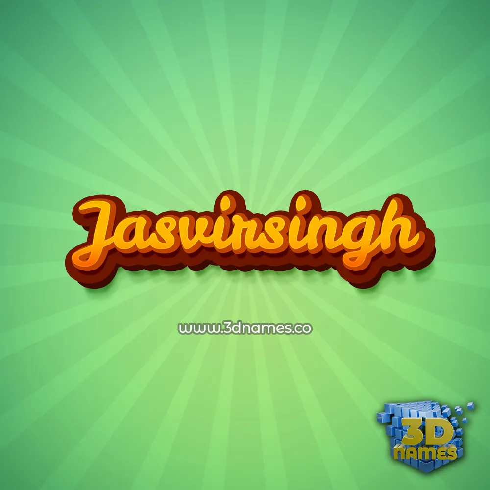 jasvirsingh in Green Rays style - 3D name wallpaper