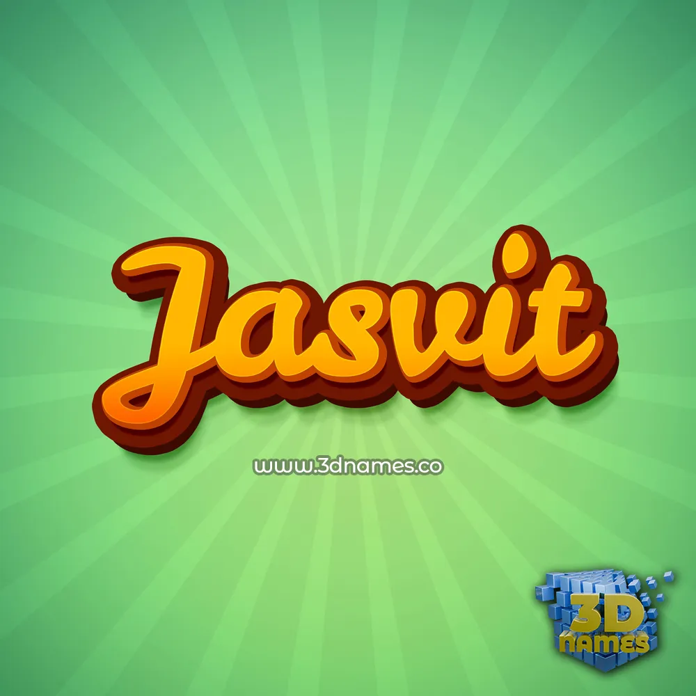 jasvit in Green Rays style - 3D name wallpaper