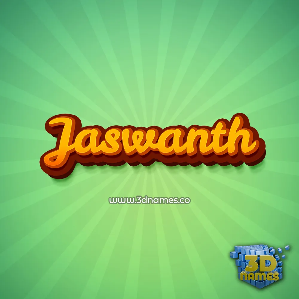 jaswanth in Green Rays style - 3D name wallpaper