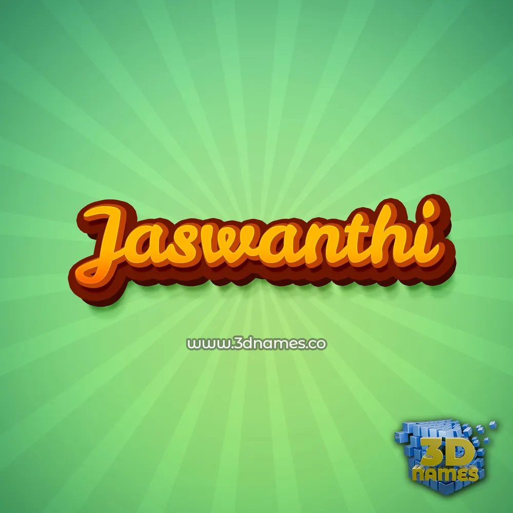 jaswanthi in Green Rays style - 3D name wallpaper