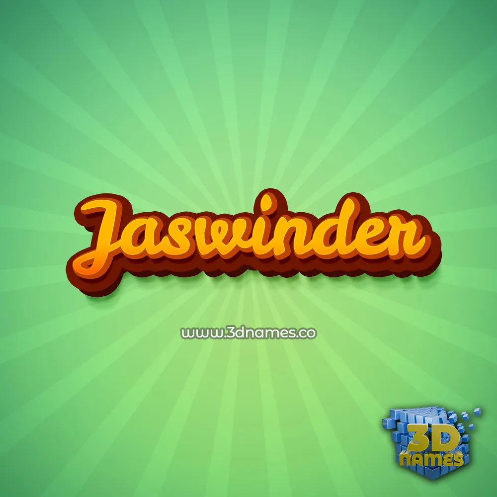 jaswinder in Green Rays style - 3D name wallpaper