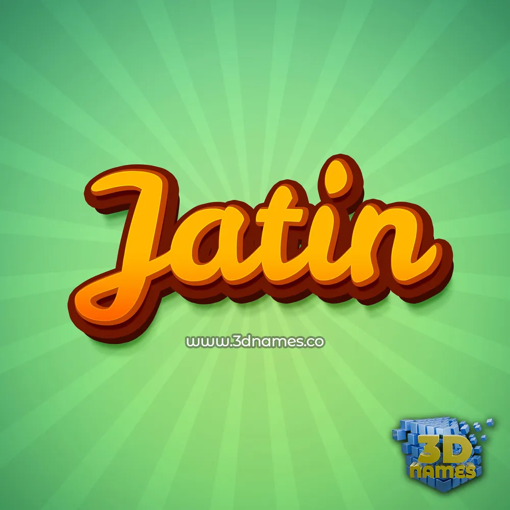jatin in Green Rays style - 3D name wallpaper