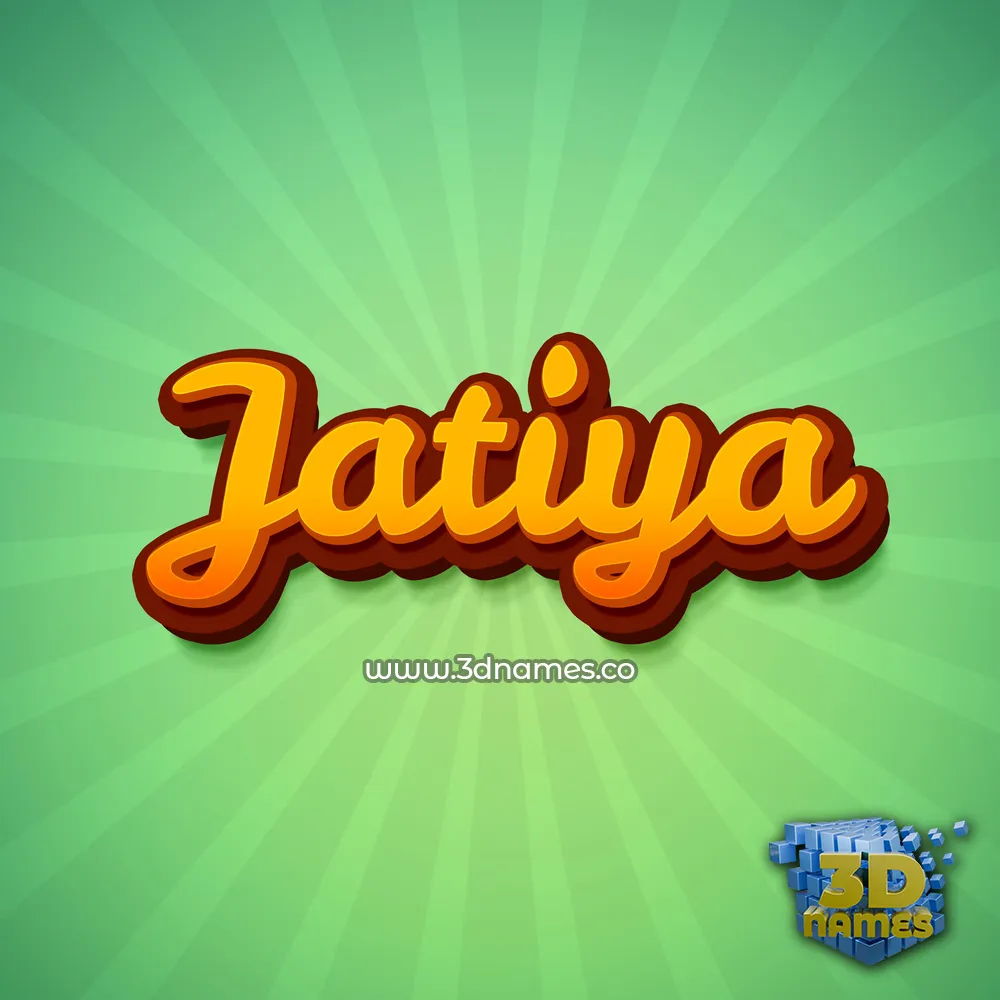 jatiya in Green Rays style - 3D name wallpaper