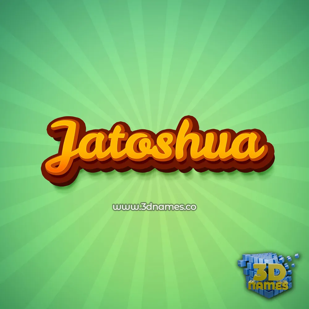 jatoshua in Green Rays style - 3D name wallpaper