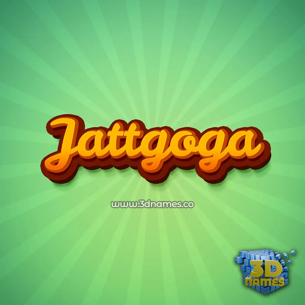 jattgoga in Green Rays style - 3D name wallpaper
