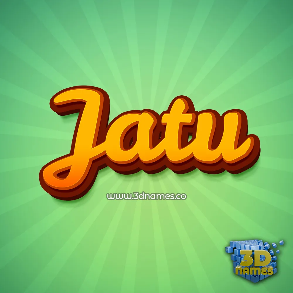 jatu in Green Rays style - 3D name wallpaper
