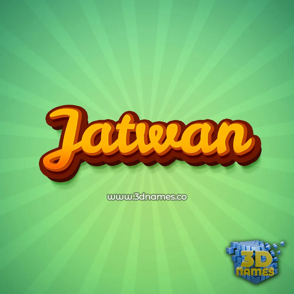 jatwan in Green Rays style - 3D name wallpaper