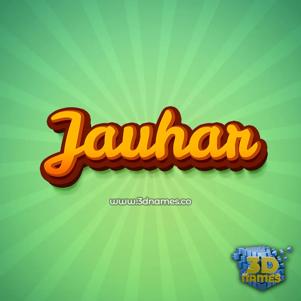 jauhar in Green Rays style - 3D name wallpaper