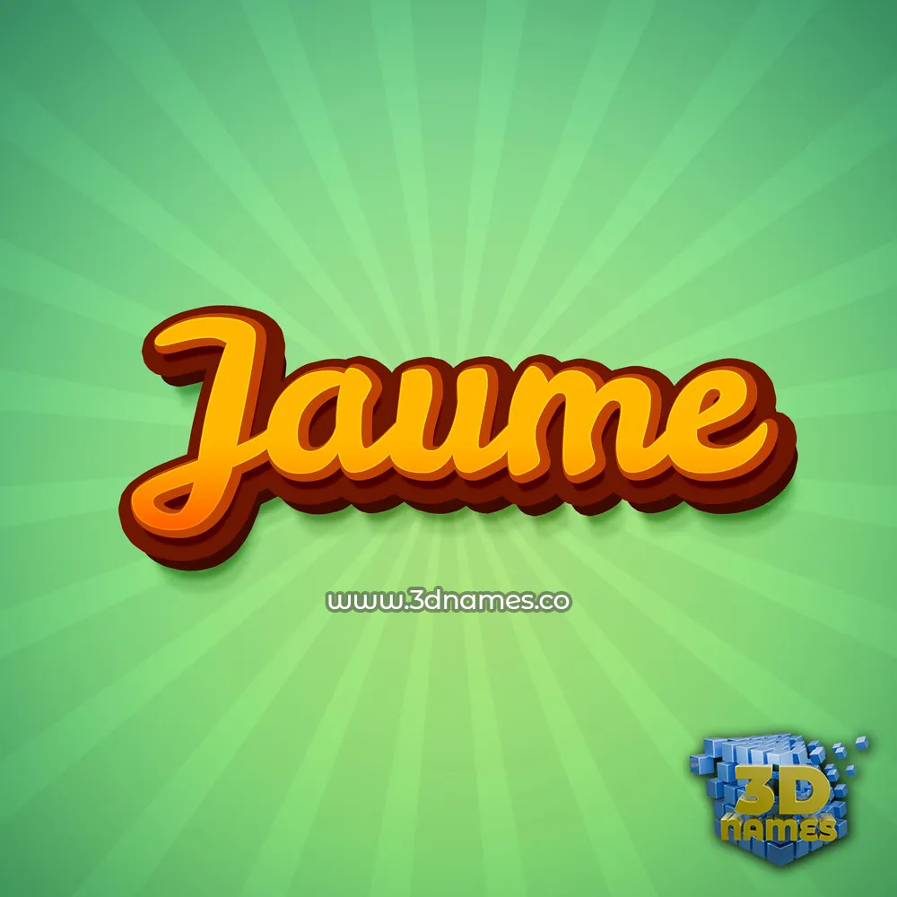 jaume in Green Rays style - 3D name wallpaper