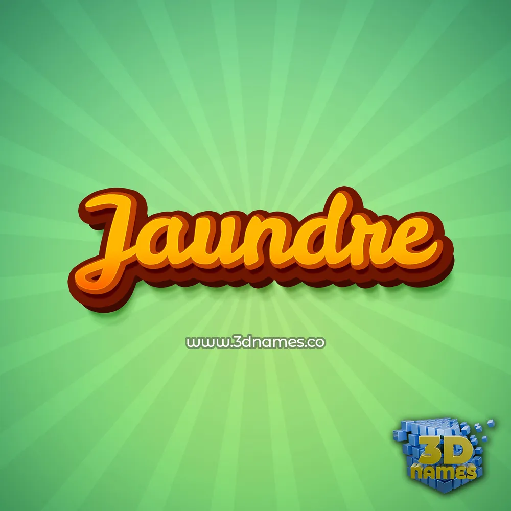 jaundre in Green Rays style - 3D name wallpaper