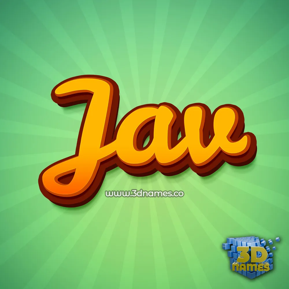 jav in Green Rays style - 3D name wallpaper