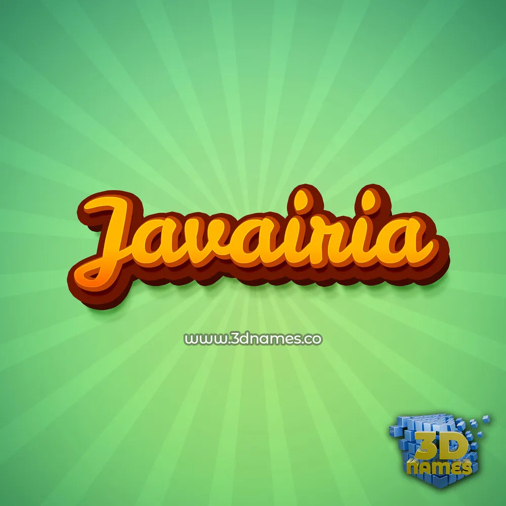 javairia in Green Rays style - 3D name wallpaper