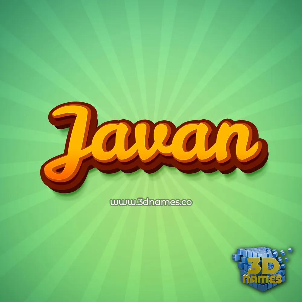 javan in Green Rays style - 3D name wallpaper