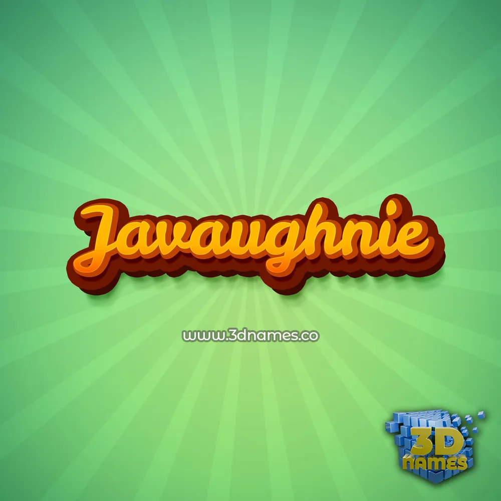 javaughnie in Green Rays style - 3D name wallpaper