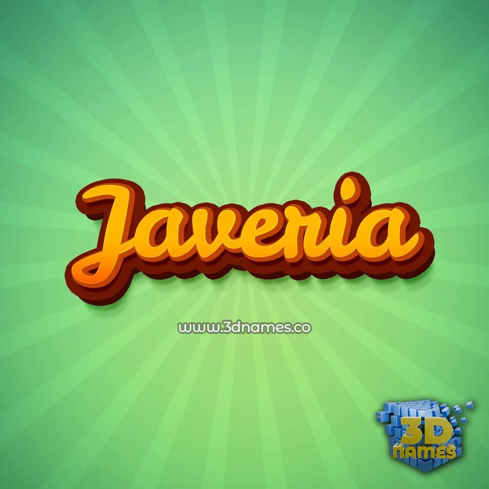 javeria in Green Rays style - 3D name wallpaper
