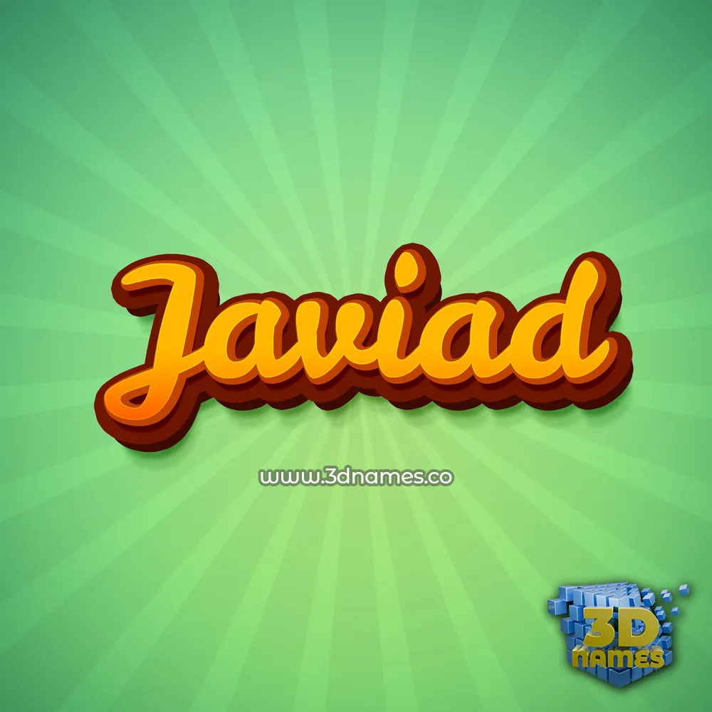 javiad in Green Rays style - 3D name wallpaper
