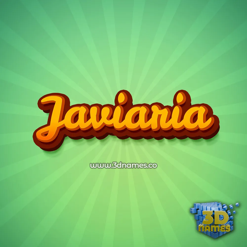 javiaria in Green Rays style - 3D name wallpaper