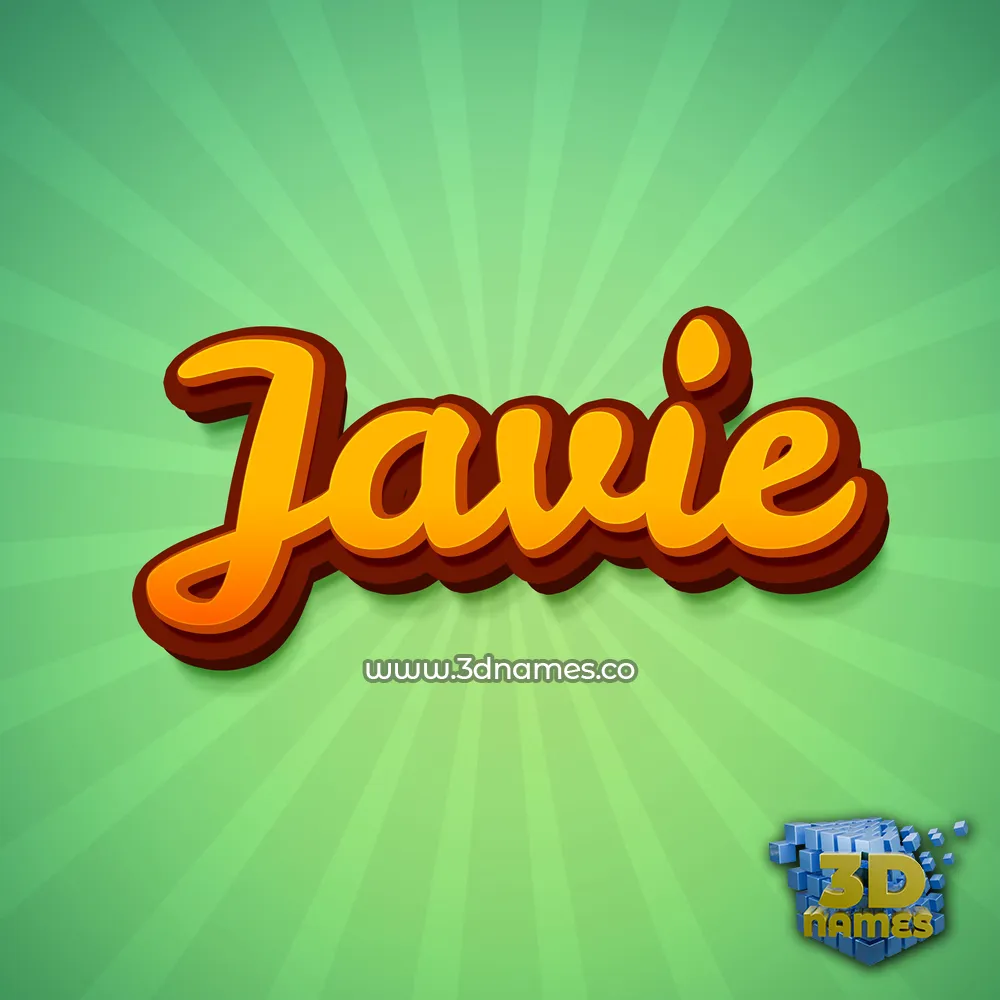 javie in Green Rays style - 3D name wallpaper