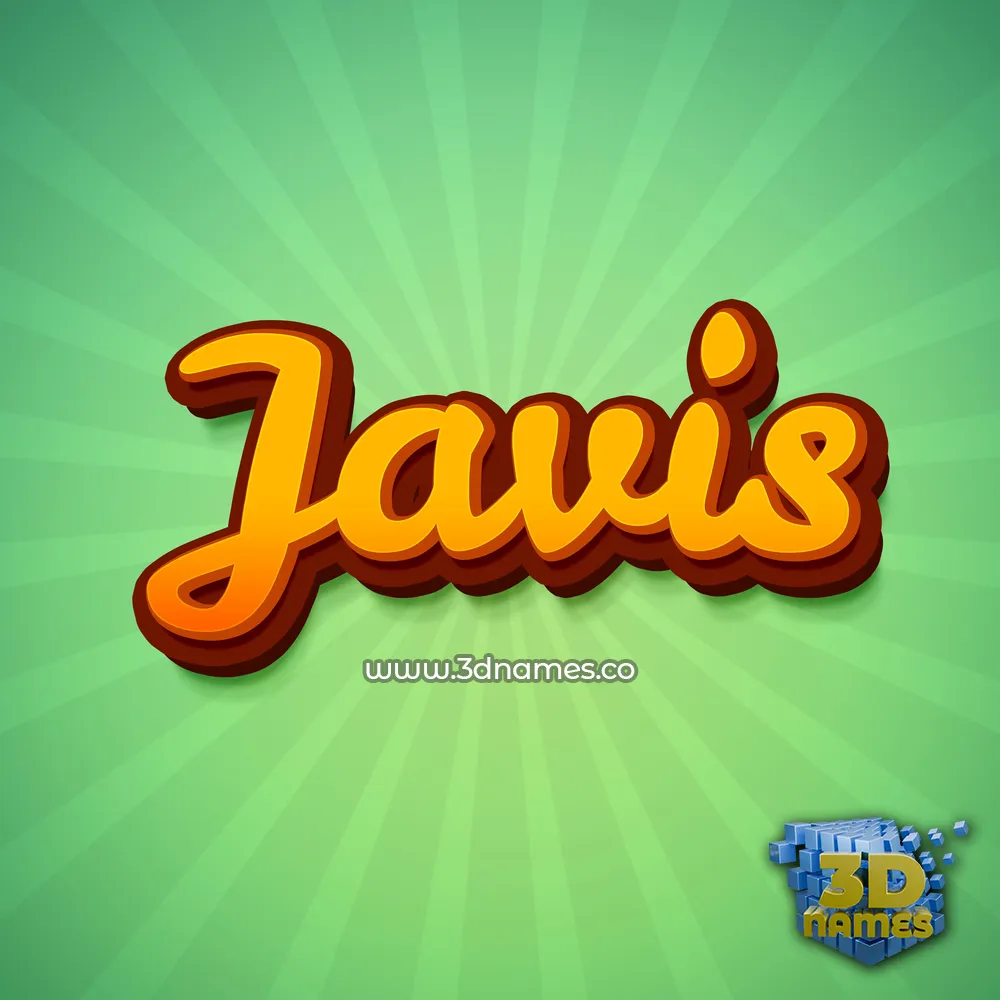 javis in Green Rays style - 3D name wallpaper