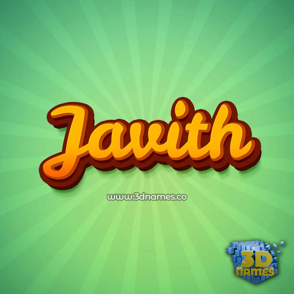 javith in Green Rays style - 3D name wallpaper