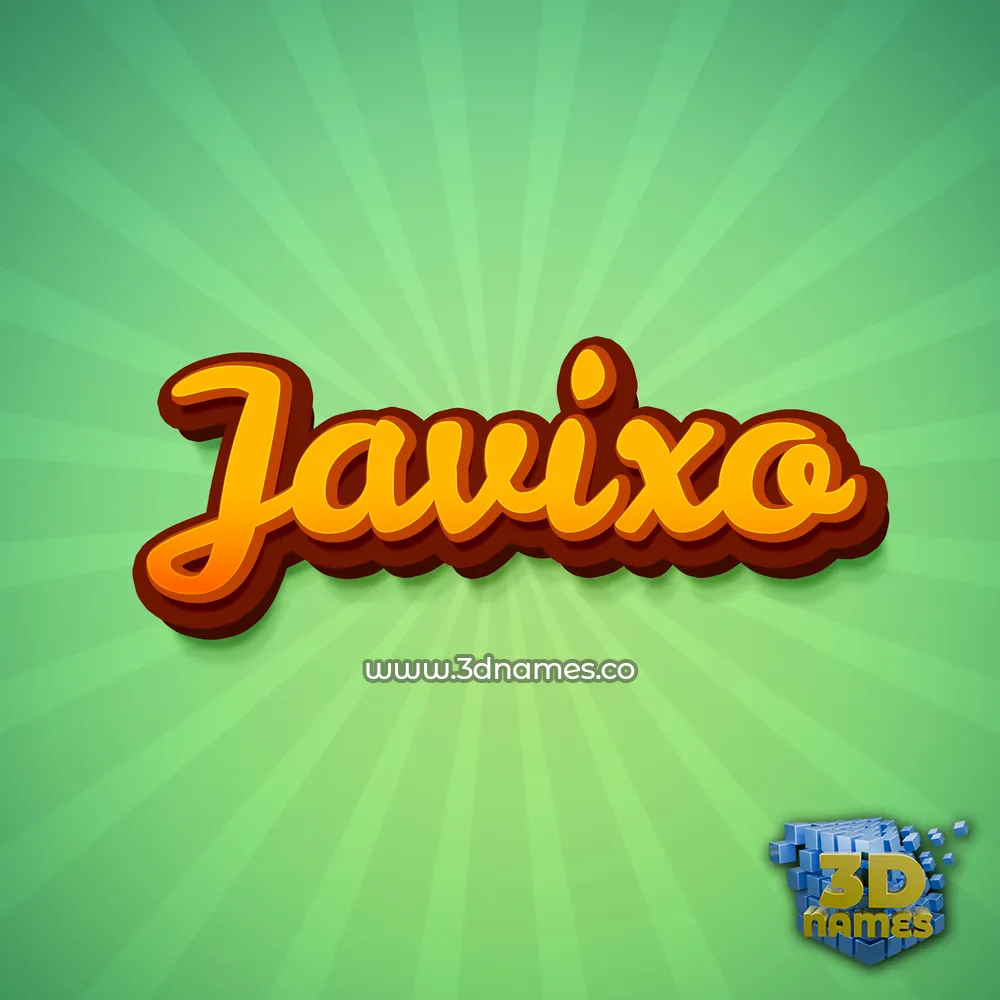 javixo in Green Rays style - 3D name wallpaper