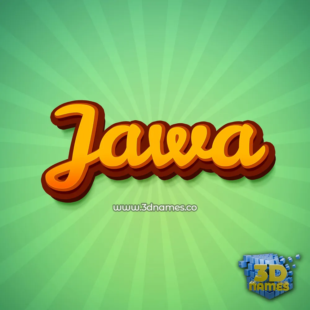 jawa in Green Rays style - 3D name wallpaper