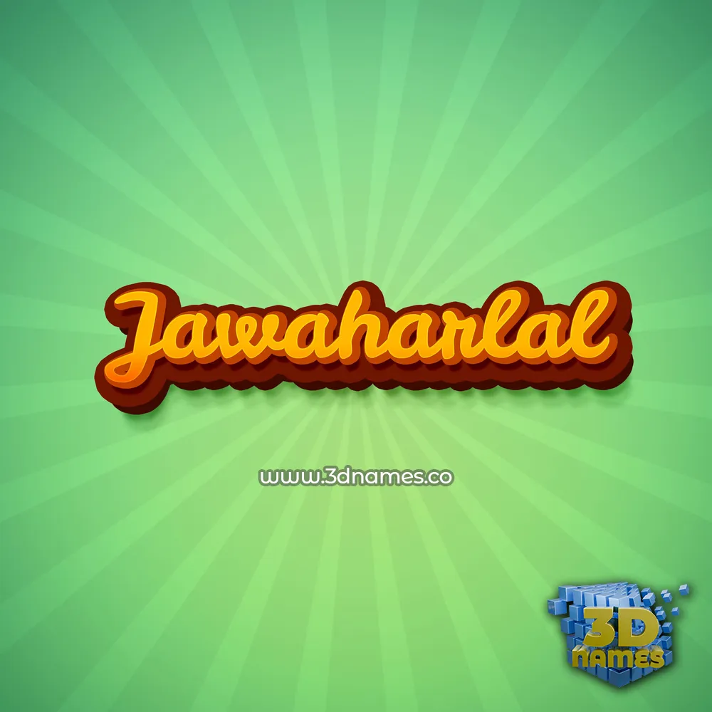 jawaharlal in Green Rays style - 3D name wallpaper