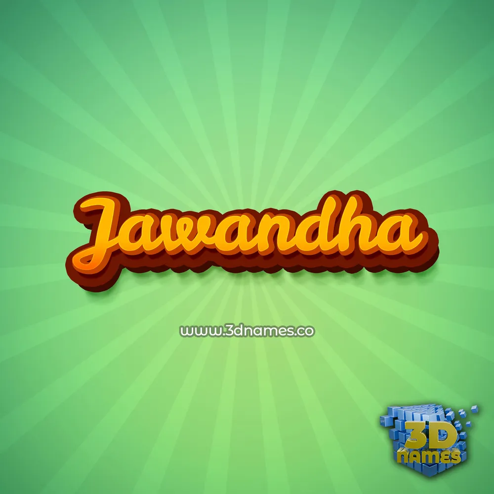jawandha in Green Rays style - 3D name wallpaper