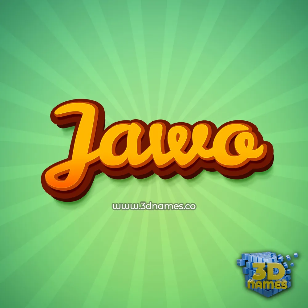 jawo in Green Rays style - 3D name wallpaper
