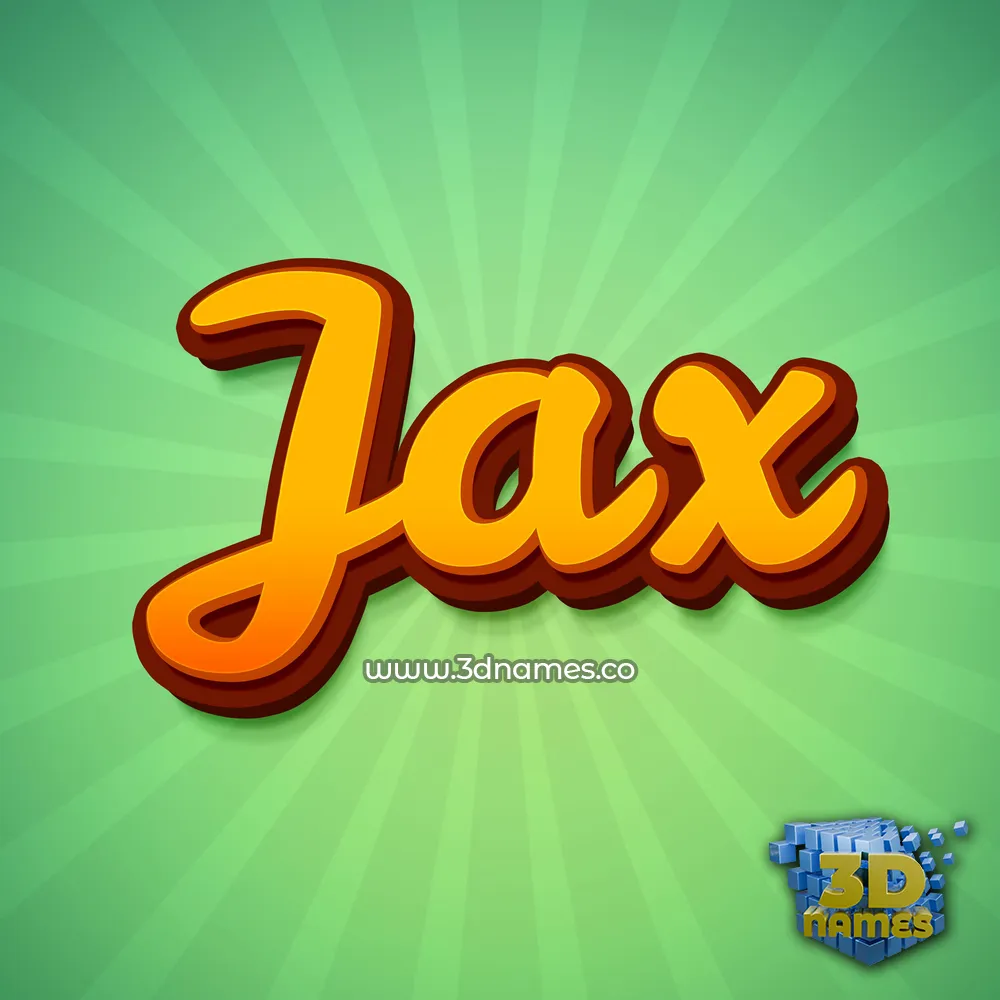 jax in Green Rays style - 3D name wallpaper