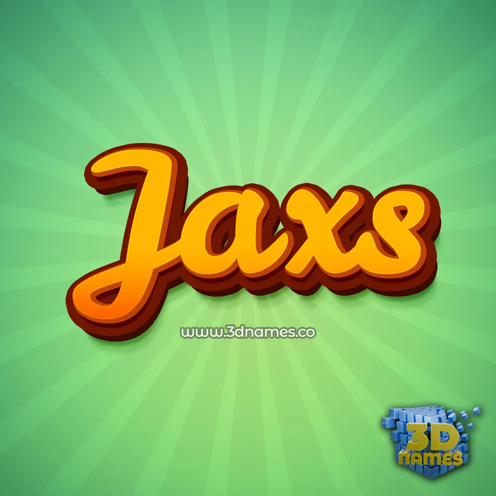 jaxs in Green Rays style - 3D name wallpaper