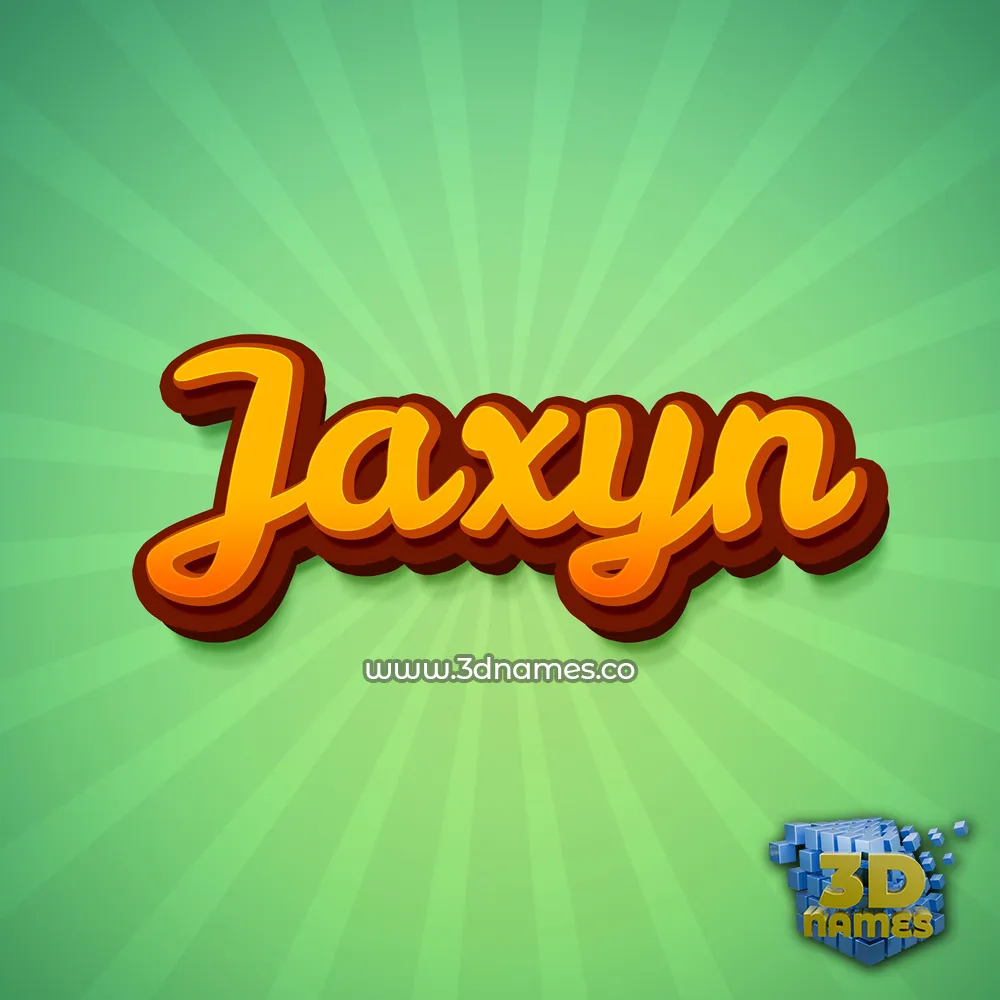jaxyn in Green Rays style - 3D name wallpaper