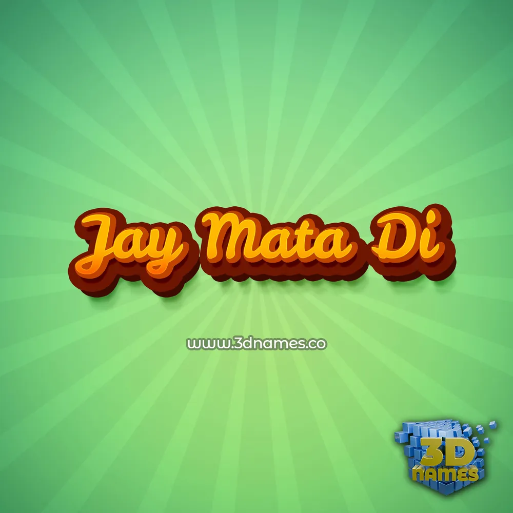 jay mata di in Green Rays style - 3D name wallpaper