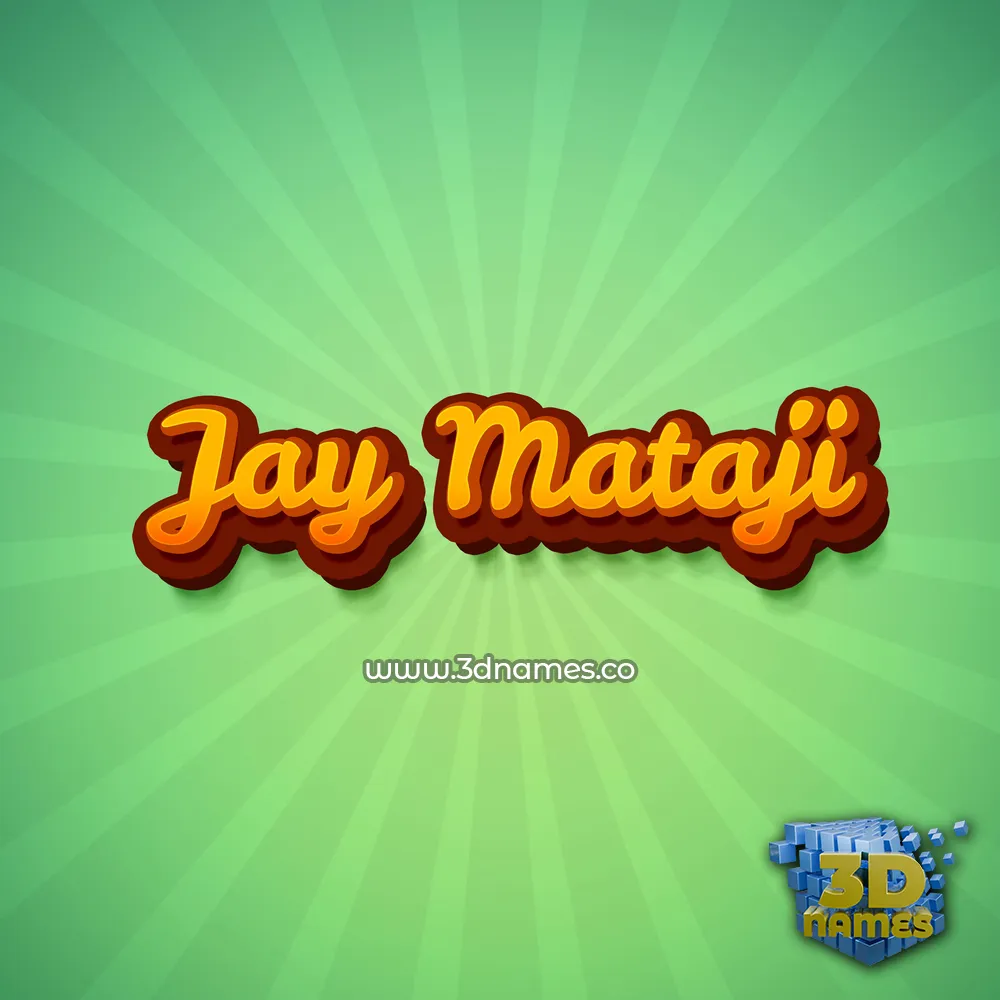 jay mataji in Green Rays style - 3D name wallpaper