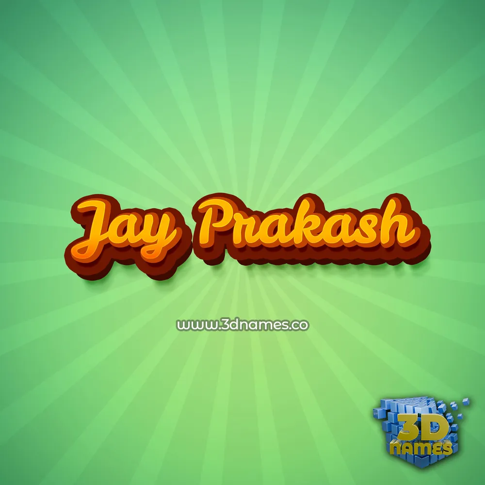 jay prakash in Green Rays style - 3D name wallpaper
