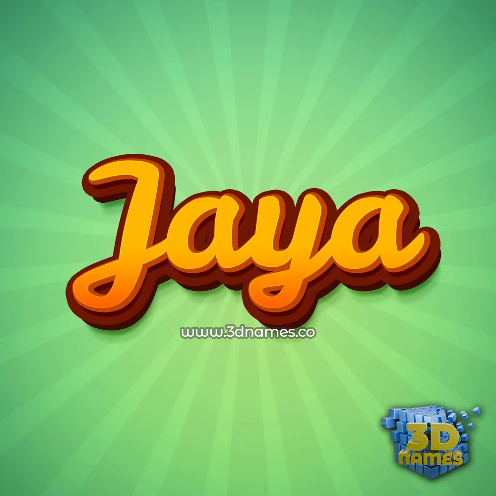 jaya in Green Rays style - 3D name wallpaper