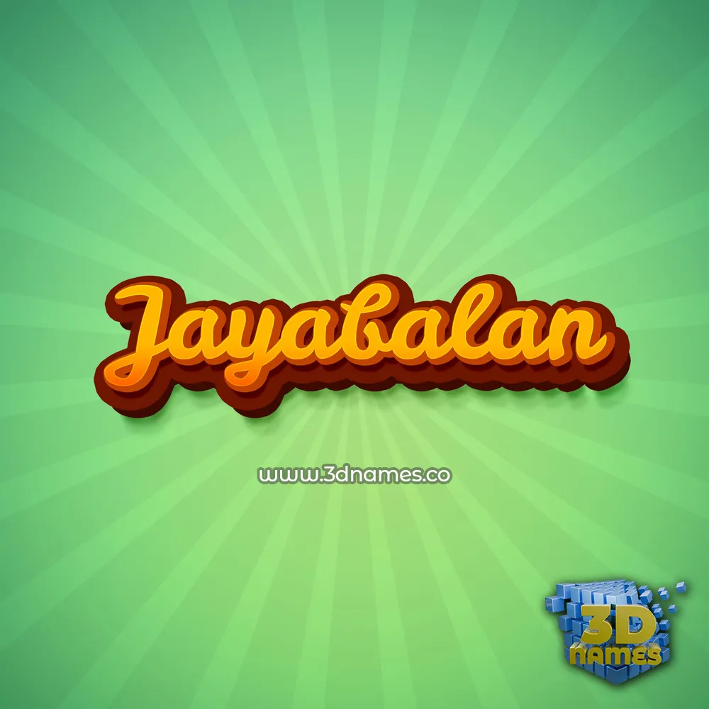 jayabalan in Green Rays style - 3D name wallpaper