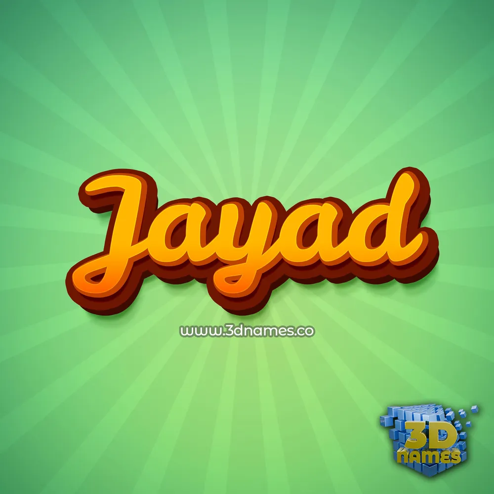 jayad in Green Rays style - 3D name wallpaper